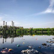 garbage on body of water