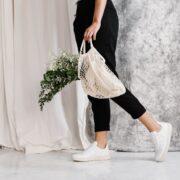 woman in black pants