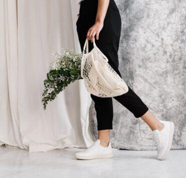 woman in black pants