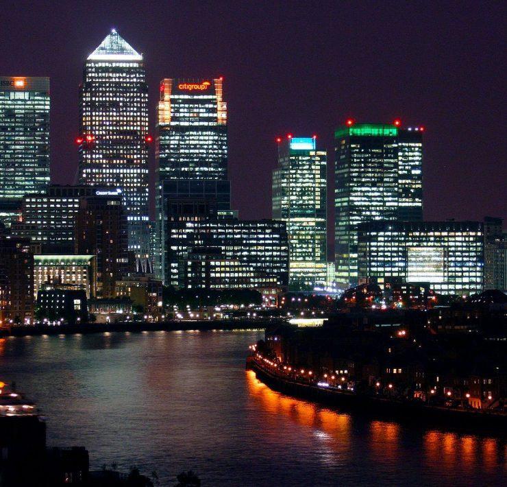 white concrete building with lights