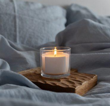 close up shot of a lighted candle