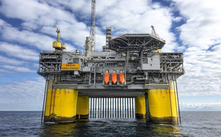 clouds over offshore platform