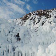 a snow covered mountain