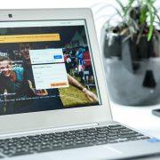 tuned on gray laptop computer