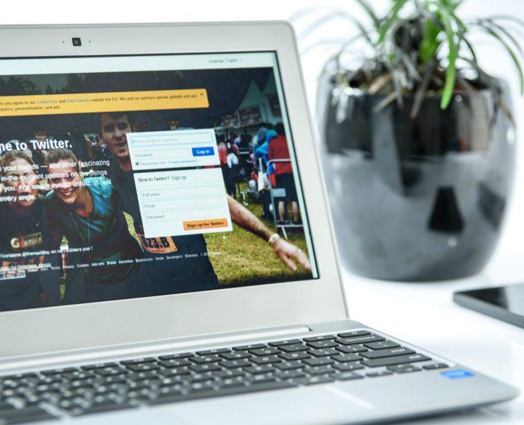 tuned on gray laptop computer