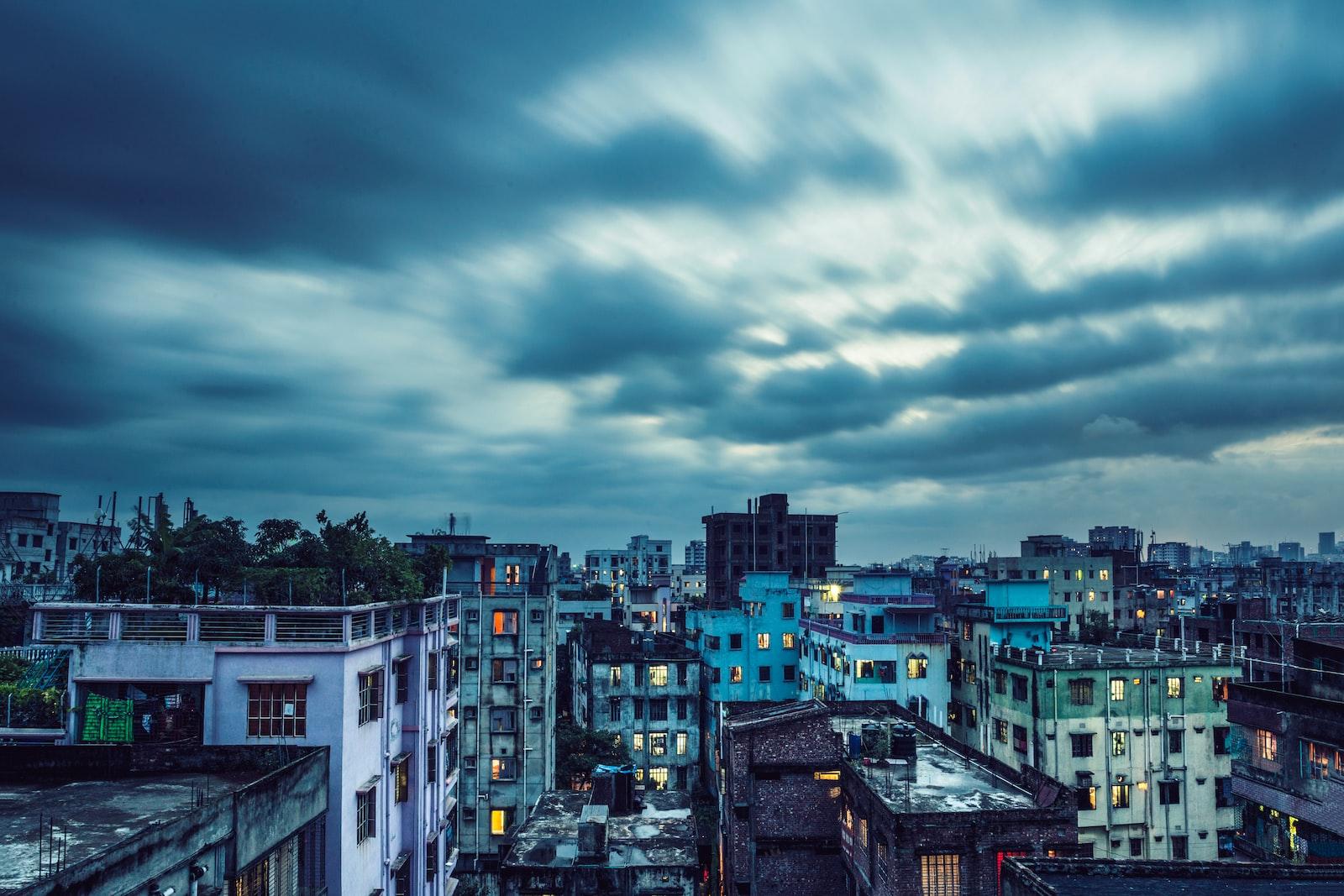 aerial photography of high rise buildings