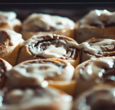 brown and white cupcakes on tray