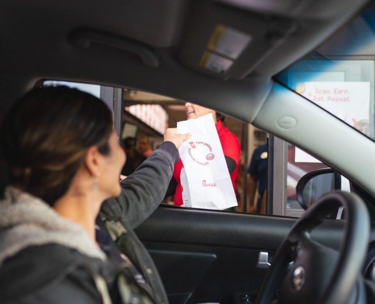 woman inside vehicle