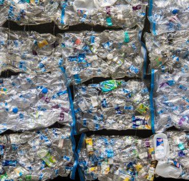 blue and white plastic pack lot