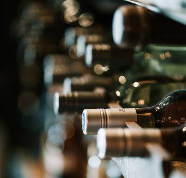 selective focus photography of bottles