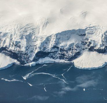 top view of ice land