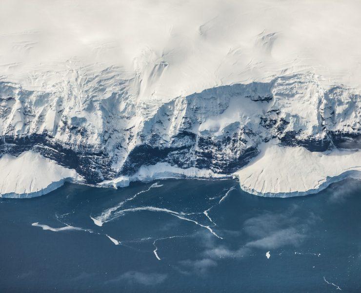 top view of ice land