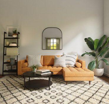 brown wooden bed frame with white and brown bed linen