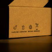 brown cardboard box on white table