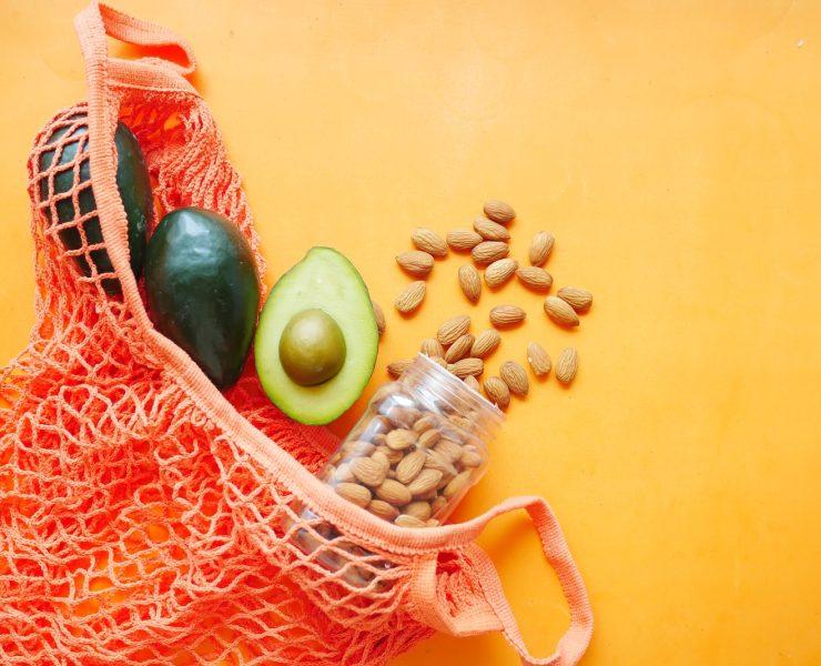 red and white leather handbag
