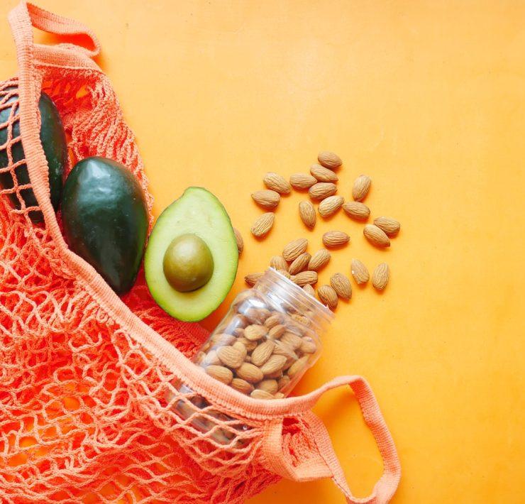 red and white leather handbag