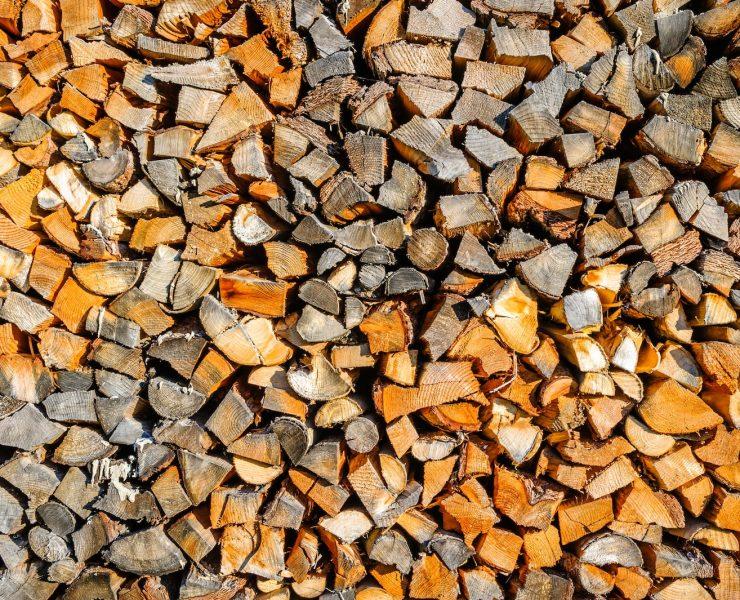 brown and white wooden logs