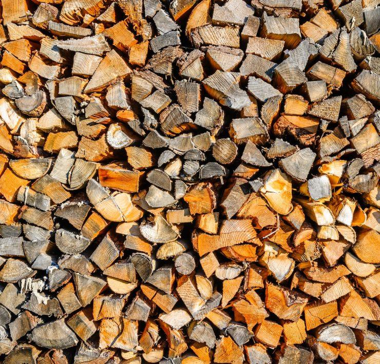 brown and white wooden logs