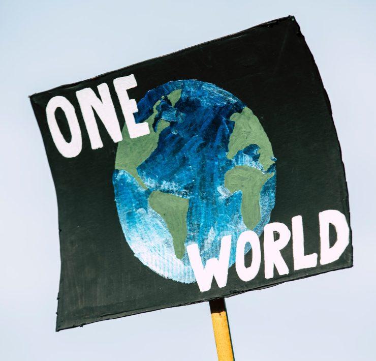 One World signage