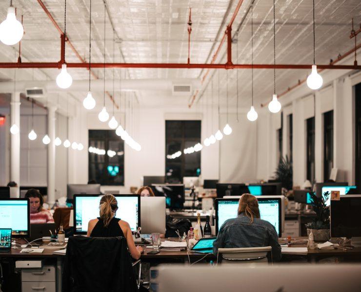 people sitting on chair in front of computer