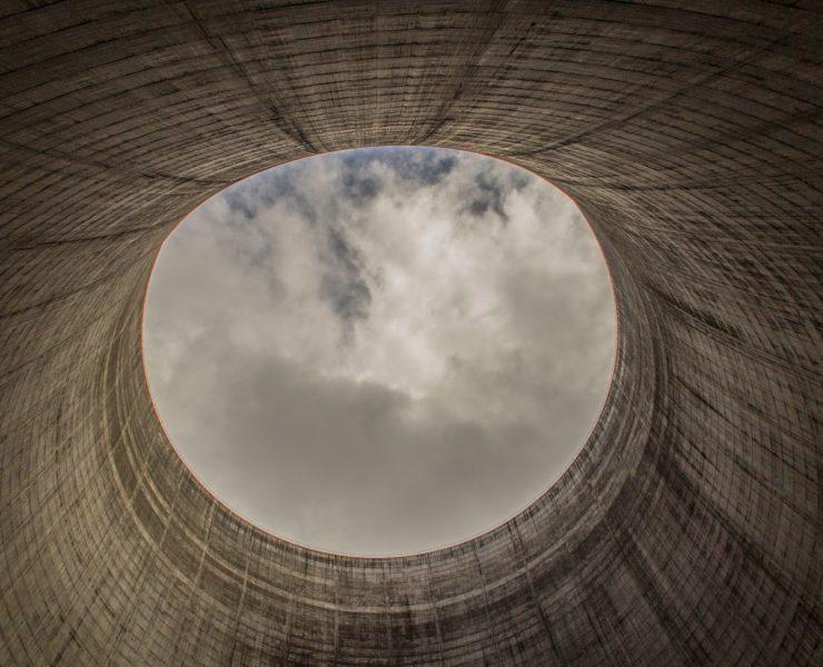 worm's eye view of cave hole