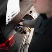 person in black suit jacket