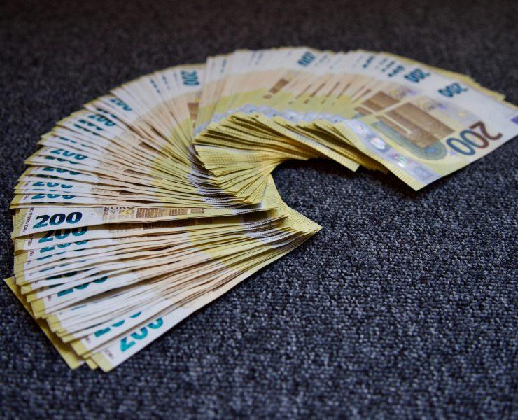 a stack of paper money