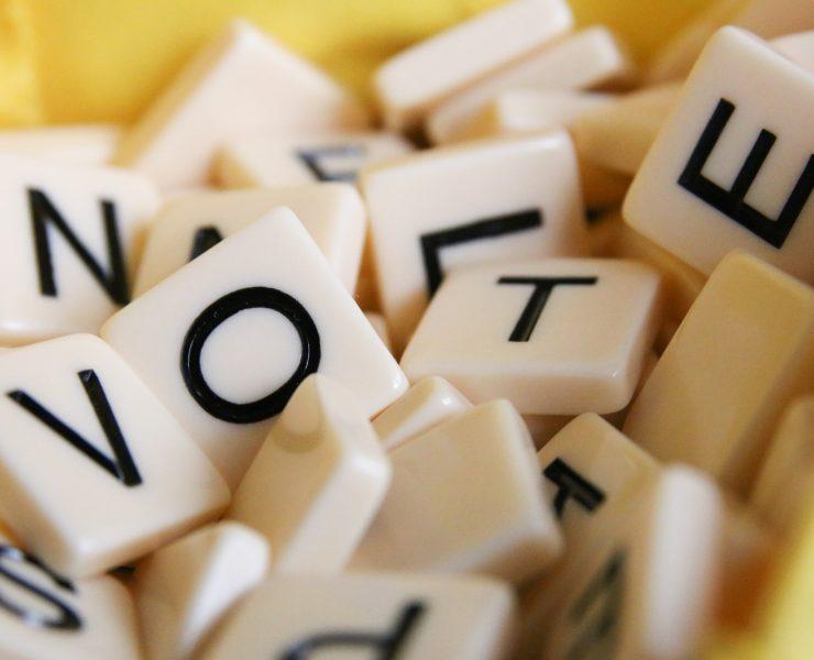 white and black letter b