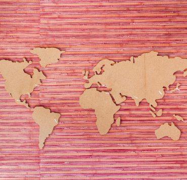 world map wall decor