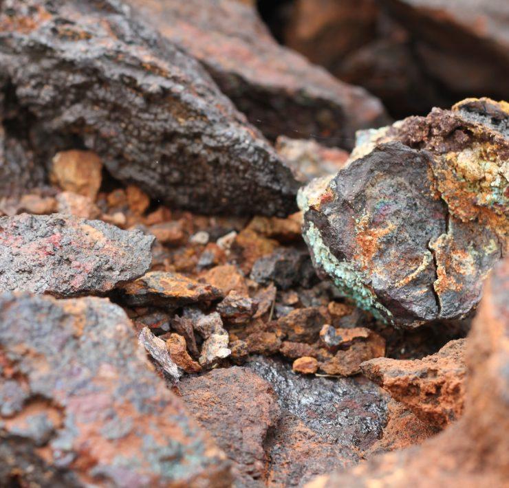 a close up of a rock with lichen on it