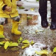 toddler wearing rainboots